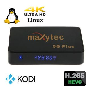 Maxytec 5G Plus IPTV Android/Linux Media Player, H.265 HEVC, WiFi, Kodi, IPTV