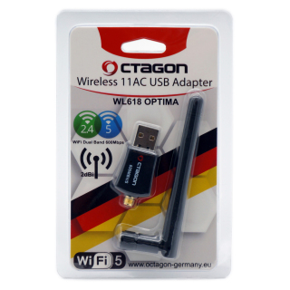 OCTAGON WL618 WLAN 600 Mbit/s +2dBi Antenne USB 2.0 Adapter